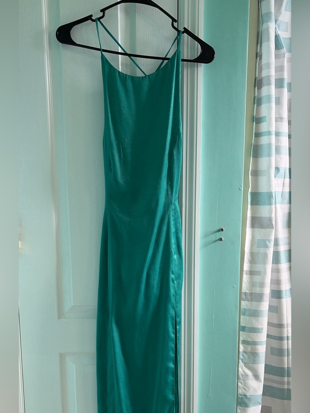 ASOS Teal Green Satin Maxi Dress